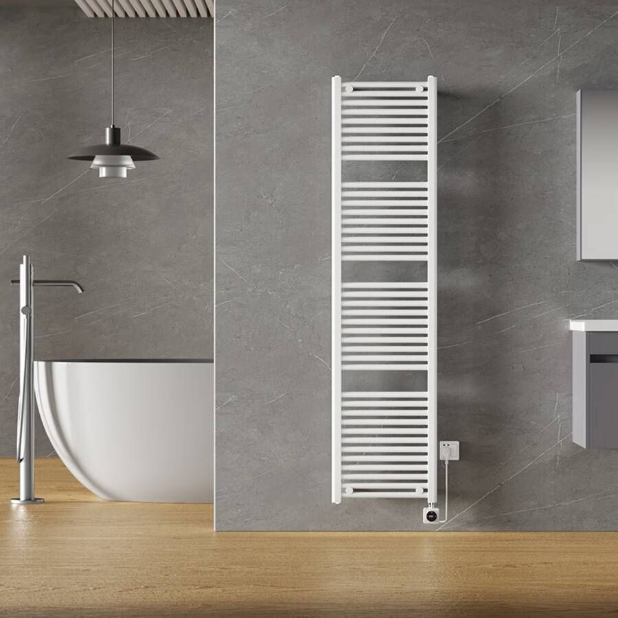 Wiesbaden Radiator Elara | 181.7x45 cm | Elektrisch | Smart Wifi | 1000 Watt | Wit glans