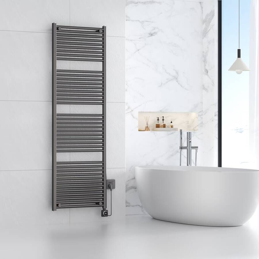 Wiesbaden Radiator Elara | 181.7x60 cm | Elektrisch | Smart Wifi | 1000 Watt | Gunmetal