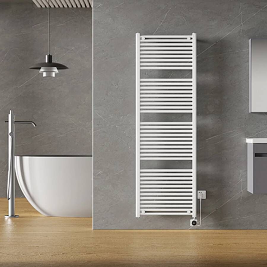 Wiesbaden Radiator Elara | 181.7x60 cm | Elektrisch | Smart Wifi | 1000 Watt | Wit glans