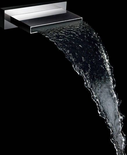 Wiesbaden Rombo inbouw uitloop waterval 13 cm kunststof chroom