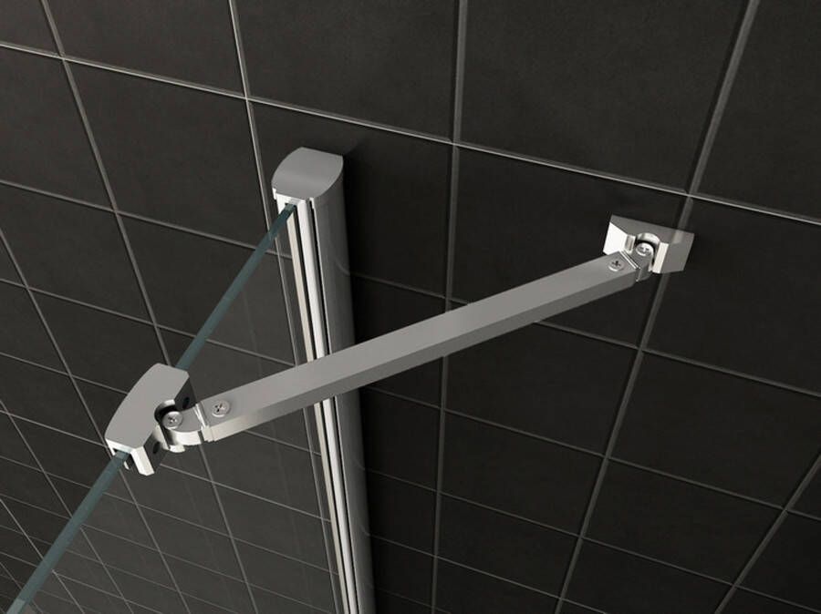 Wiesbaden Single douchecabine 90x90x200 cm chroom