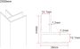 Wiesbaden Slim | hoekprofiel | 200 cm voor glaswand 8 of 10 mm | chroom - Thumbnail 4