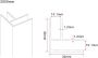 Wiesbaden Slim | hoekprofiel | 200 cm voor glaswand 8 of 10 mm | Geborsteld brons koper - Thumbnail 2