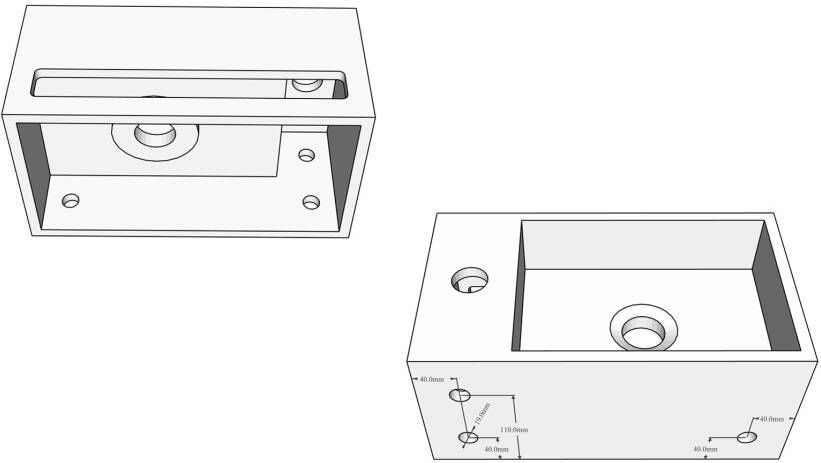 Wiesbaden Fontein Solid | 36x21x16 cm | Solid Surface | Rechts montage | 1 kraangat | Rechthoek | Wit mat