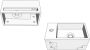 Wiesbaden Fontein Solid | 36x21x16 cm | Solid Surface | Rechts montage | 1 kraangat | Rechthoek | Wit mat - Thumbnail 3