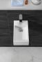 Wiesbaden Fontein Solid | 40x22x10 cm | Solid Surface | Rechts montage | 1 kraangat | Rechthoek | Wit mat - Thumbnail 5