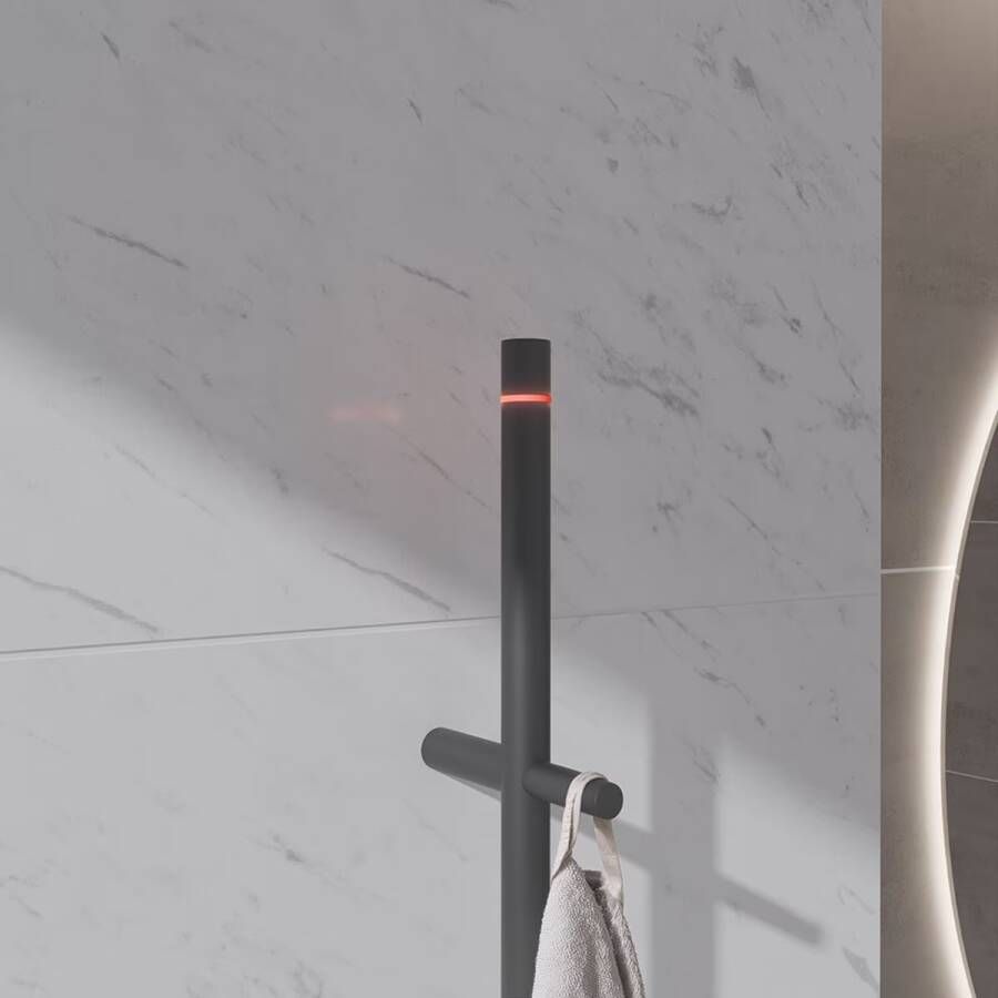 Wiesbaden Staafhanddoekradiator Callista | 150x6.3 cm | Elektrisch | 60 watt | Gunmetal