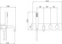 Wiesbaden Badkraan Style Inbouw Thermostatisch Rond Mat Zwart met handdoucheset 2 Greeps - Thumbnail 2