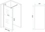 Wiesbaden Slim losse glaswand 60x200cm Helder glas 8mm met anti-kalk coatingzonder profiel en stabilisatiestang 20.3451 - Thumbnail 8