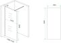 Wiesbaden Slim losse glaswand 80x200cm Helder glas 8mm met anti-kalk coatingzonder profiel en stabilisatiestang 20.3453 - Thumbnail 8