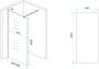 Wiesbaden Slim losse glaswand 80x200cm Helder glas 8mm met anti-kalk coatingzonder profiel en stabilisatiestang 20.3453 - Thumbnail 7