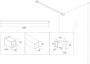 Sub SlimLine stabilisatiestang inclusief muur- en glaskoppeling 120 cm mat zwart - Thumbnail 3