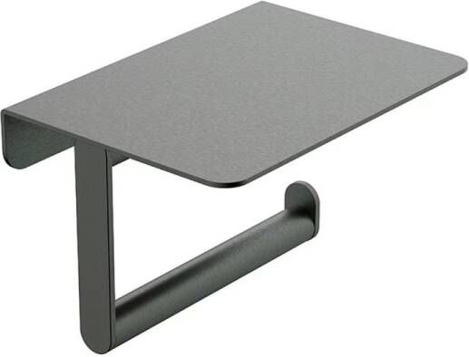 Wiesbaden Toiletrolhouder met planchet Alonzo | Wandmontage | Messing | Rechthoekig | Gunmetal