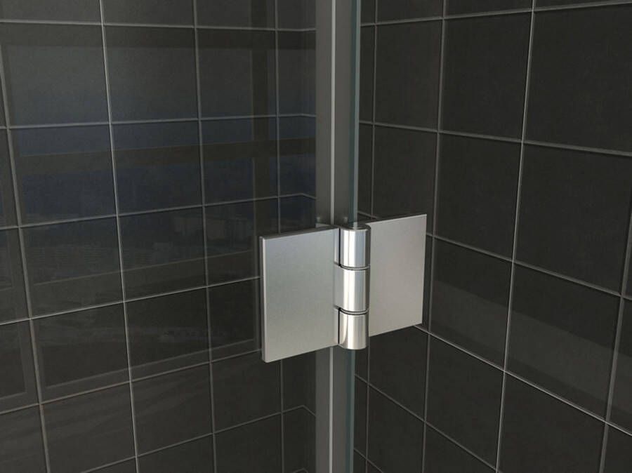Wiesbaden Turn draaideur met vast paneel helder glas 100x200 cm