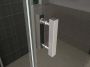 Wiesbaden Douchedeur Miami Nisdeur Draaideur met Vaste Wand 110(60-50)x200cm Antikalk Helder Glas Chroom Profiel 8mm Veiligheidsglas Easy Clean - Thumbnail 8