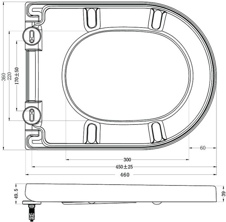 Wiesbaden Toiletzitting Vesta | Sofclose met quick-release | Duroplast | Wit mat