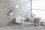 Wiesbaden Wandcloset Vesta | 52 cm | Rimless | Bidet functie-koud water | Excl.Toiletzitting | Keramiek | Mat wit - Thumbnail 4