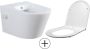 Wiesbaden Wandcloset Vesta | 52 cm | Rimless | Bidet functie-warm en koud water | Incl.Toiletzitting | Keramiek | Glans wit - Thumbnail 2