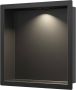 Wiesbaden Wandnis Demis | Inbouw | 30x30x7 cm | Met verlichting | 1 vak | Zwart mat - Thumbnail 2