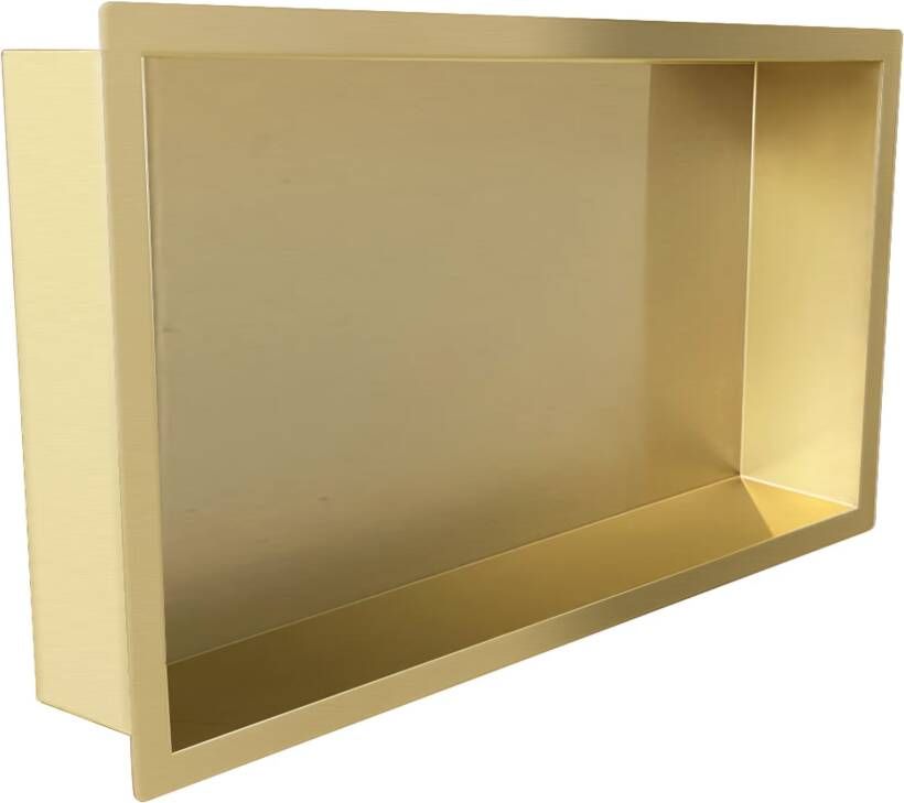 Wiesbaden Wandnis Demis | Inbouw | 30x60x7 cm | 1 vak | Geborsteld messing PVD