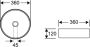 Wiesbaden Waskom Mondri | 36 x 36 x 12 cm | Keramiek | Vrijstaand | Rond | Zwart-geborsteld brons koper - Thumbnail 3