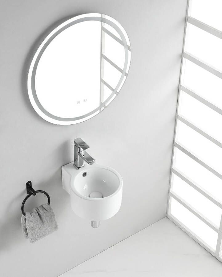 Wiesbaden Xellanz Kronos fontein 35x16 cm keramiek wit glans