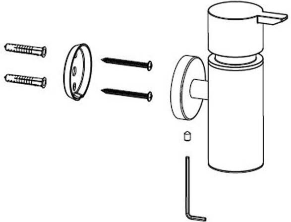 Wiesbaden Zeepdispenser Alonzo | Wandmontage | Messing | Rond | Geborsteld brons koper