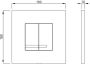 WISA XS Delos bedieningsplaat mechanisch tweeknops kunststof hxbxl 10x160x160mm wit - Thumbnail 3