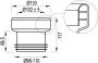 SOLAR Wisa Closetafvoermanchet nummer 6 model WISA 96 110mm aansluitdiameter kunststof wit - Thumbnail 3