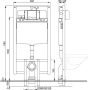 WISA XF inbouwelement met frame wc frontbediening verstelbaar hxbxd 1180-1380x580x80-100mm - Thumbnail 2