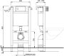 WISA XT Inbouwelement met frame WC top- of frontbediening verstelbaar 830-1030 x 380 x 140-200mm (HxBxD) - Thumbnail 3