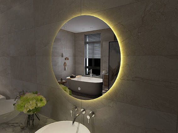 Xellanz Badkamerspiegel Giro | 60 cm | Rond | Directe LED verlichting | Touch button