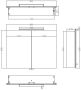 Xellanz Spiegelkast Larissa 80x60x14cm Aluminium LED Verlichting Stopcontact Binnen en Buiten Spiegel Glazen Planken - Thumbnail 4