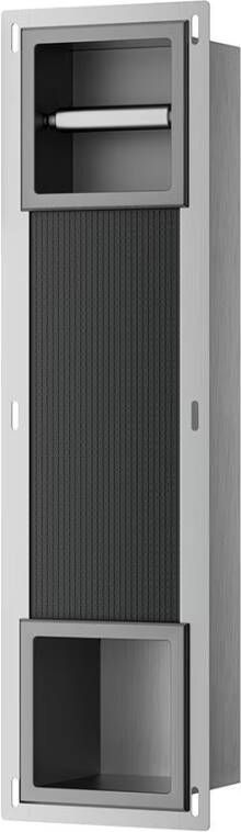 Xellanz Reserverolhouder Rocko | Inbouw | Incl.Inzetstuk | Incl.Toiletrolhouder | Messing | Gunmetal PVD