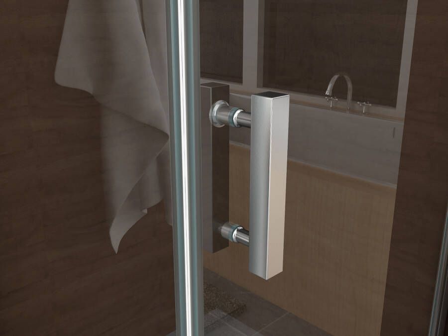 Xellanz Rettangolo douchecabine 140x90x200 cm chroom