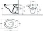 Xellanz Wandcloset Sphinx | 52 cm | Met spoelrand | Incl.Toiletbril | Keramiek | Wit glans - Thumbnail 2