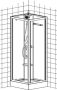 Xellanz Thermo complete douchecabine 90x90x218 aluminium chroom profielen - Thumbnail 3