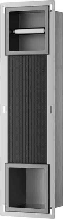 Xellanz Toiletrolhouder set Rocko | Zonderklep | Met reserverolhouder | Gunmetal