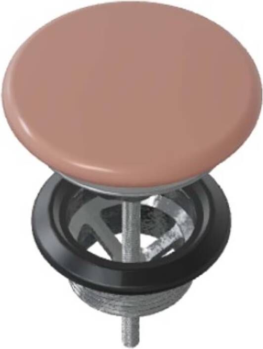 Xenz Afvoerplug Rosa | 5 4" | Click waste | Keramiek | Rond | Rose