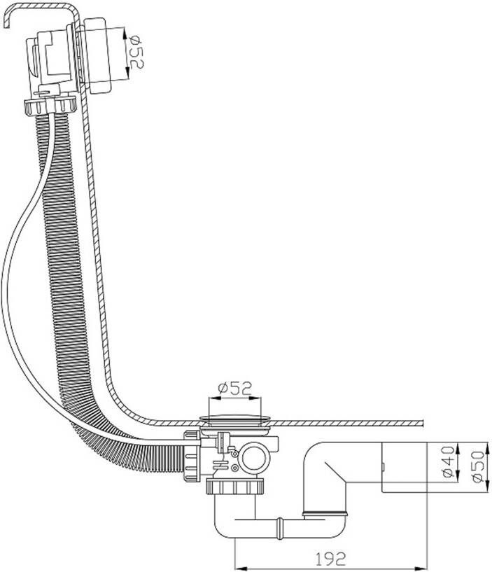 Xenz Badafvoer Pure | Overloop combinatie | Draaiknop | Rond | Rvs