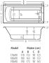 Xenz Ligbad Inbouw Bodysize Rechthoek 1-2 Persoons Duobad 90x170x45cm Acryl Antraciet Mat met Poten - Thumbnail 6