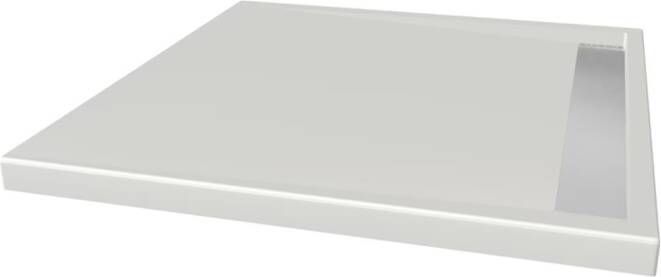 Xenz Douchevloer Easy Tray | 90x90 cm | Incl.Gootcover en Afvoersifon | Acryl | Vierkant | Wit mat