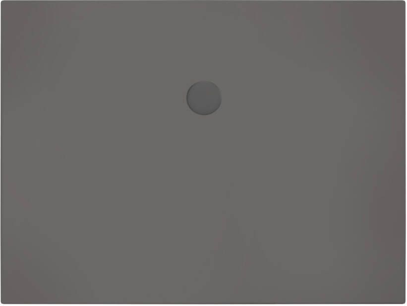 Xenz Douchevloer Flat Plus | 100x90 cm | Incl.Afvoersifon-Chroom | Acryl | Rechthoekig | Antraciet mat