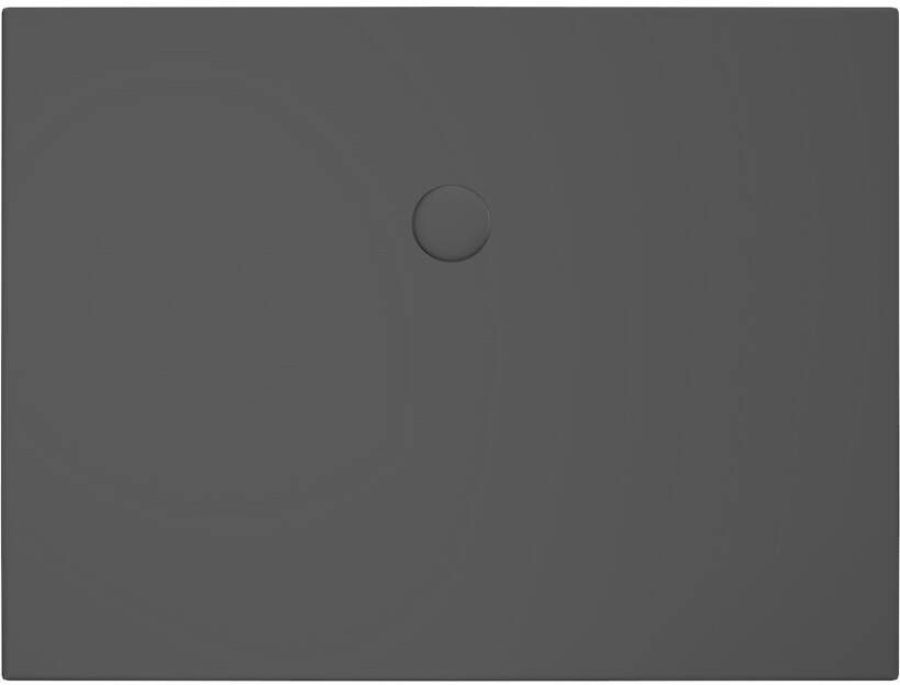 Xenz Douchevloer Flat Plus | 120x100 cm | Incl.Afvoersifon-Chroom | Acryl | Rechthoekig | Zwart mat