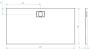 Xenz Douchevloer Flat Zero | 180x80x4 | Incl.Afvoersifon-Chroom | Acryl | Rechthoekig | Wit - Thumbnail 2