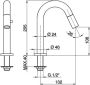 Xenz Duero Plus fonteinkraan 11 cm opbouw rond rvs look - Thumbnail 3