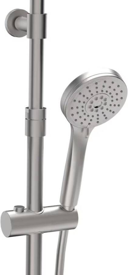 Xenz Duero regendouche set thermostaatkraan 2-weg messing rvs look
