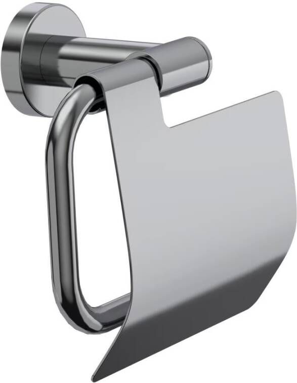 Xenz Duero toiletrol houder met klep messing chroom