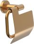 Xenz Duero toiletrol houder met klep messing goud geborsteld - Thumbnail 2
