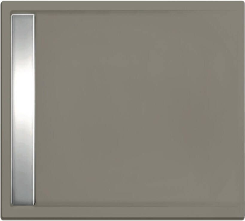 Xenz Douchevloer Easy Tray | 100x100 cm | Incl.Gootcover en Afvoersifon | Acryl | Vierkant | Cement mat